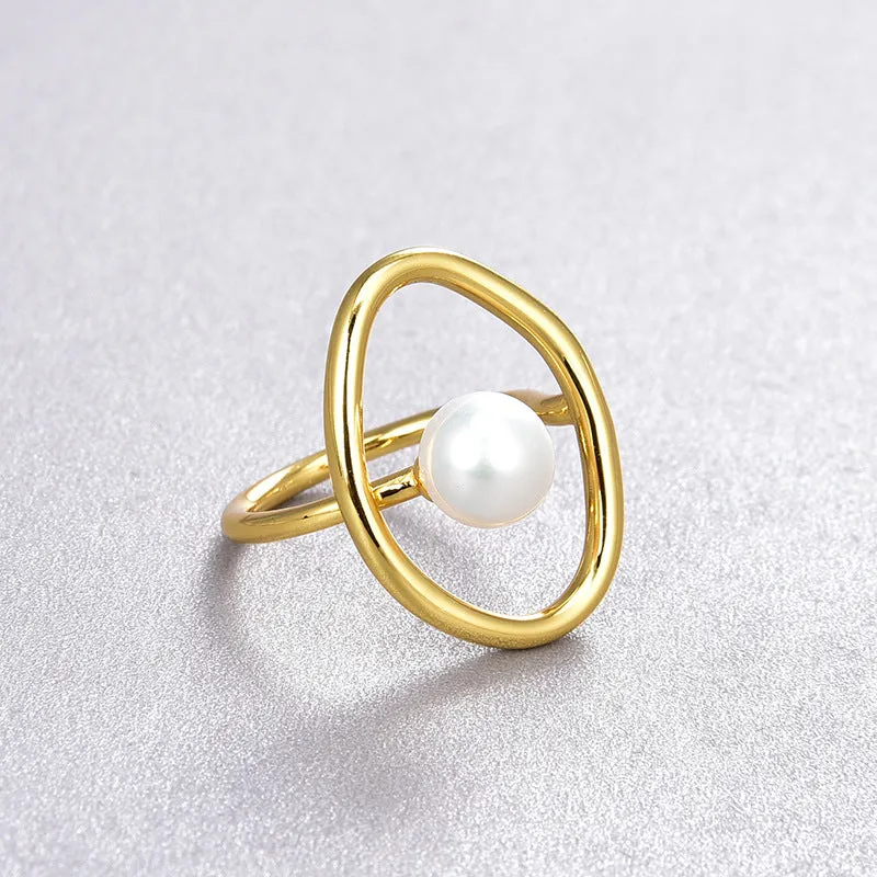 Open Closure Pearl Ring