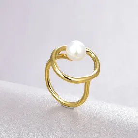 Open Closure Pearl Ring