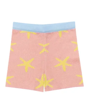 PAADE MODE RETURN TO NATURE Knitted Organic Pima Cotton Shorts in Starfish Pink