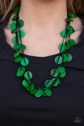 Paparazzi Accessories - Caribbean Catch - #N482 Peg - Green Necklace