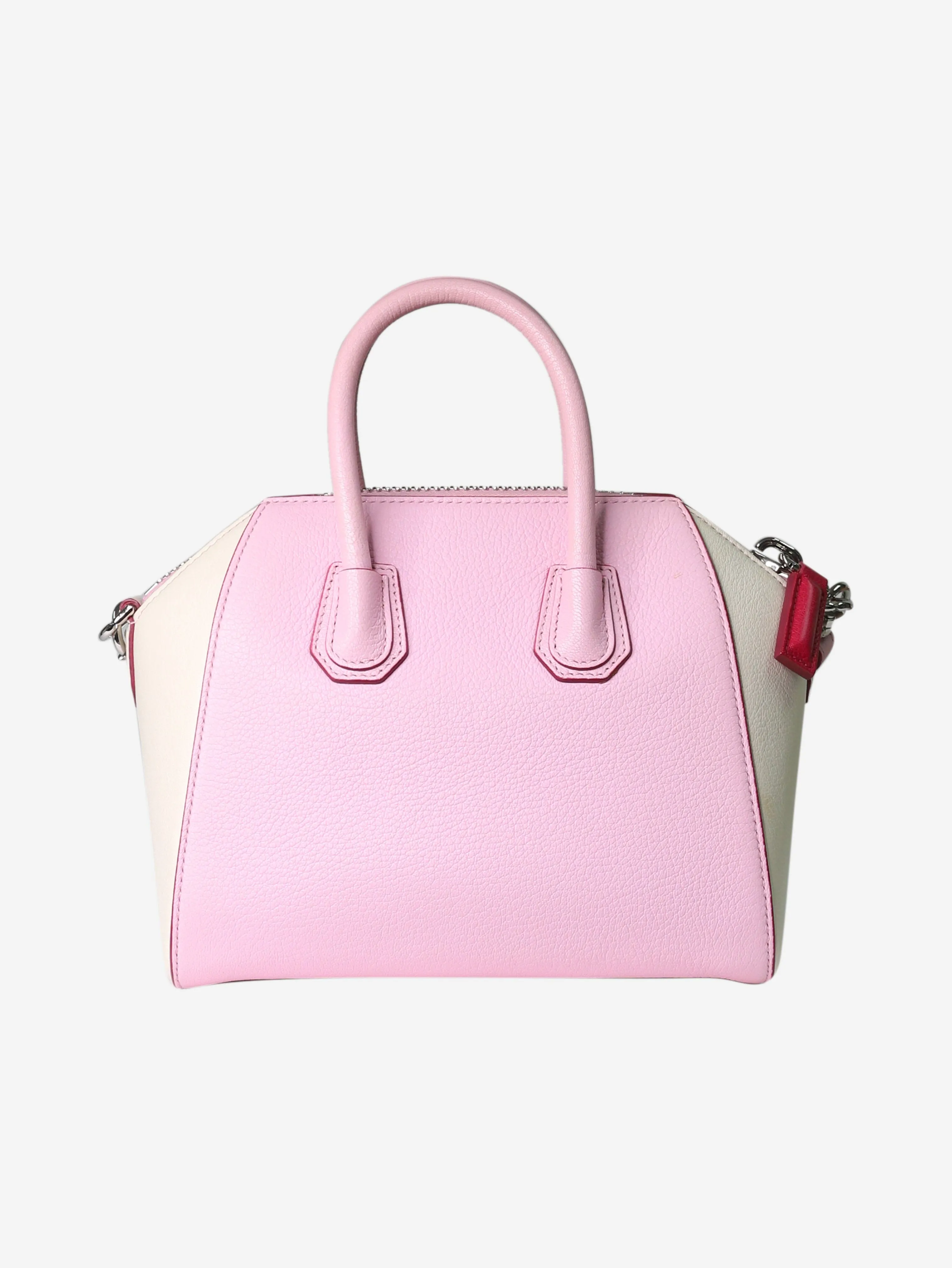 Pink Antigona leather shoulder bag