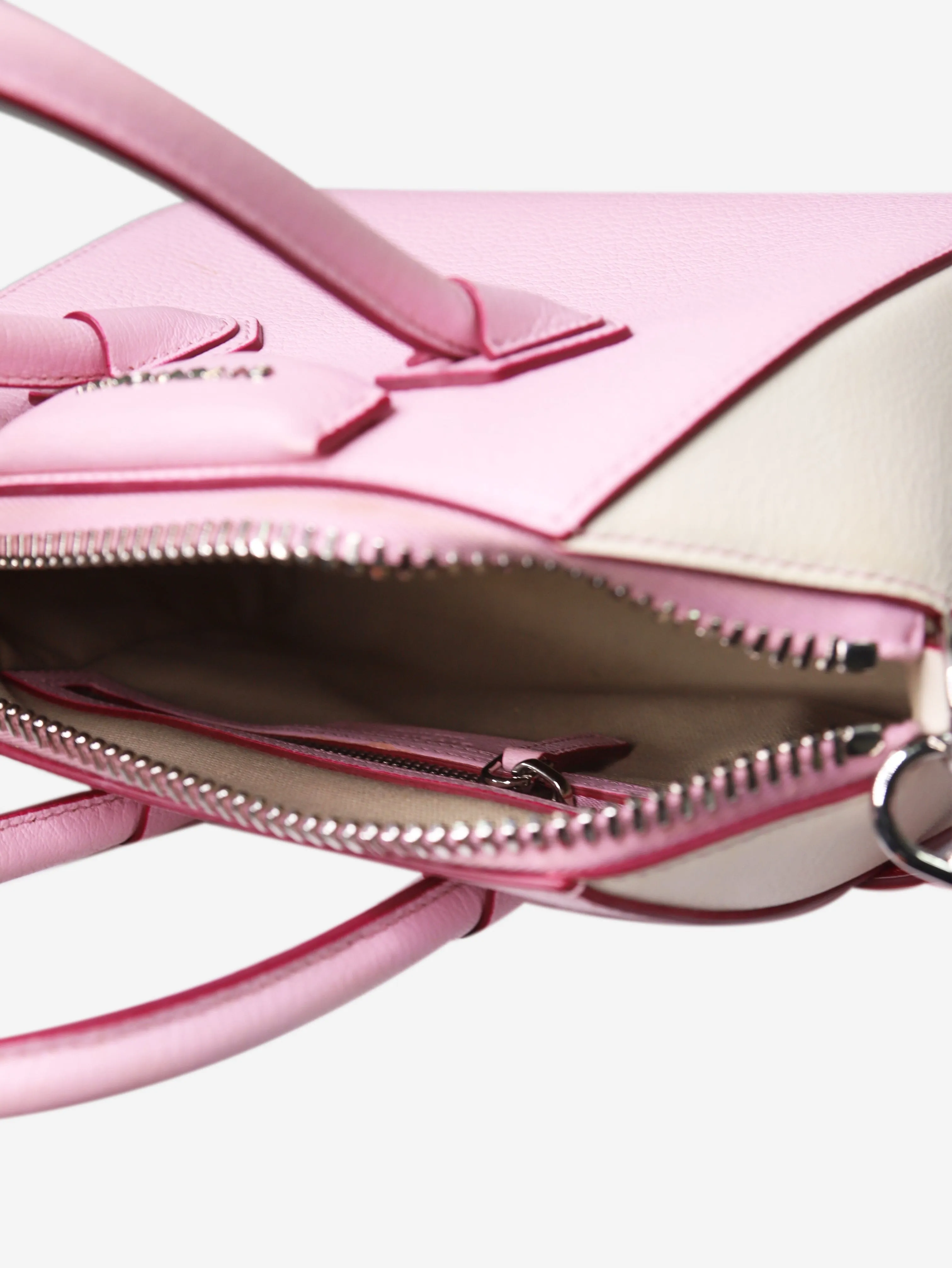 Pink Antigona leather shoulder bag