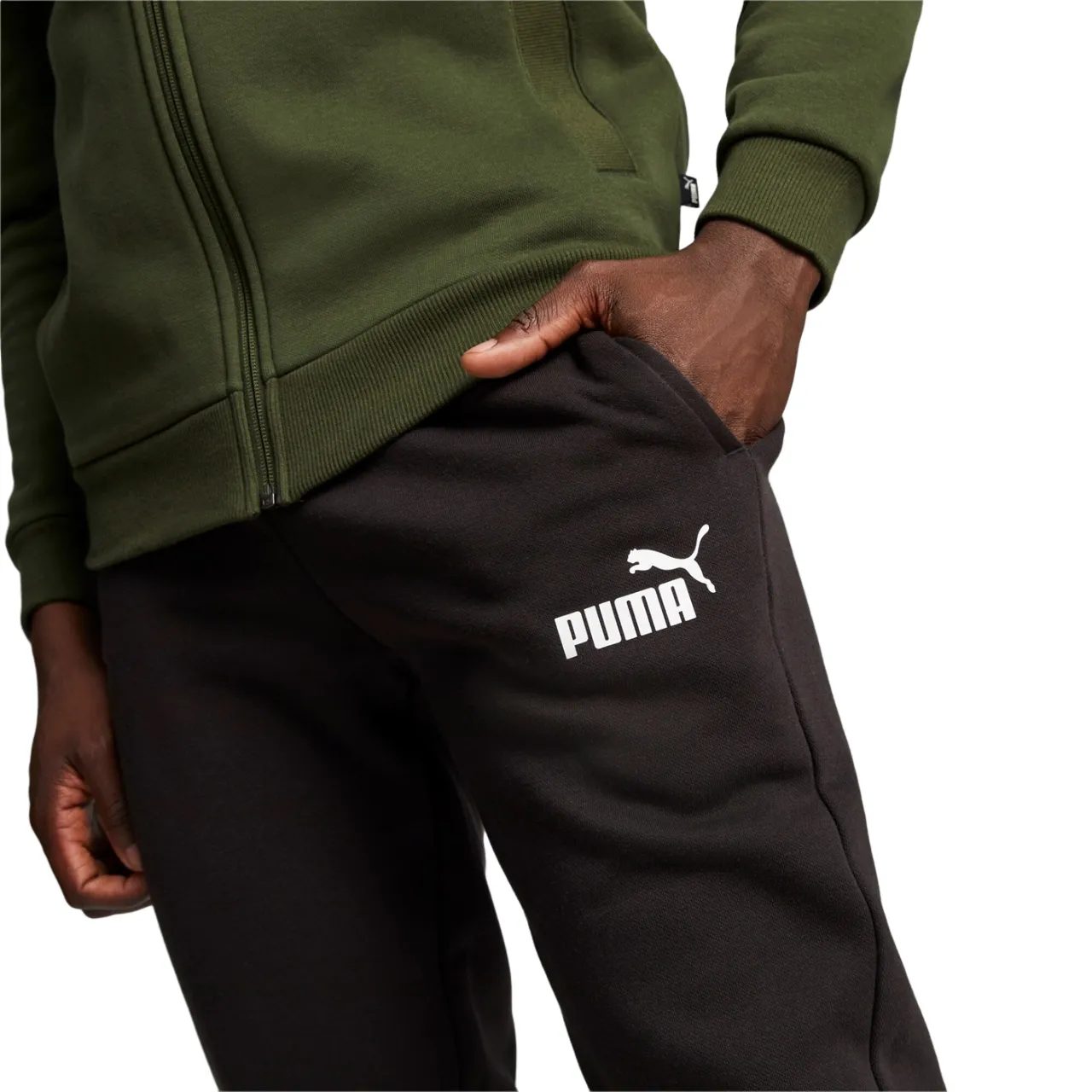 Puma Men's Cotton Tracksuit with Zipper Clean Sweat Suit FL 585841 31 myrtle