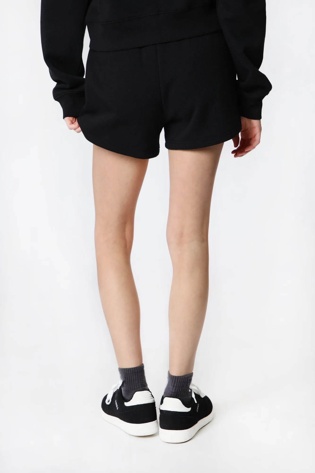 Short en Molleton Noir Imprimé Sovrn Voices Femme