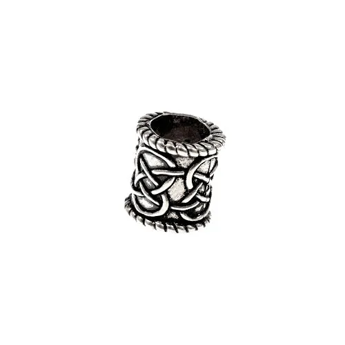 Short Knotwork Bead - Bronze or Silver