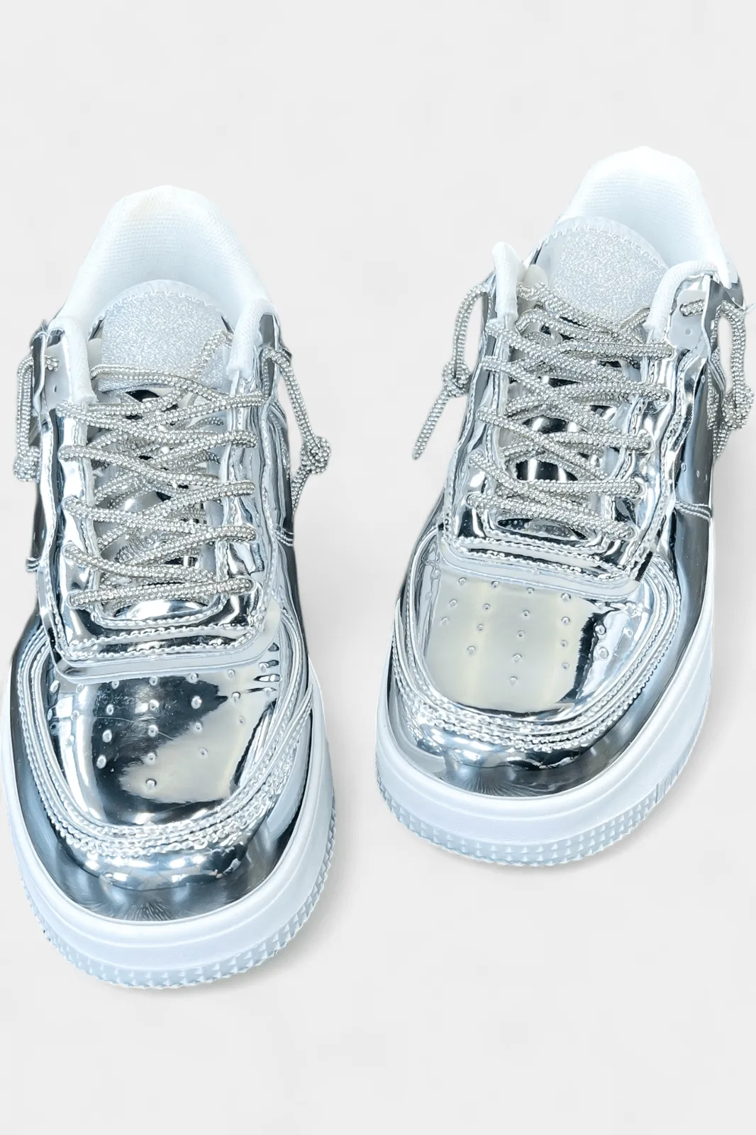 Silver Metallic Sneakers