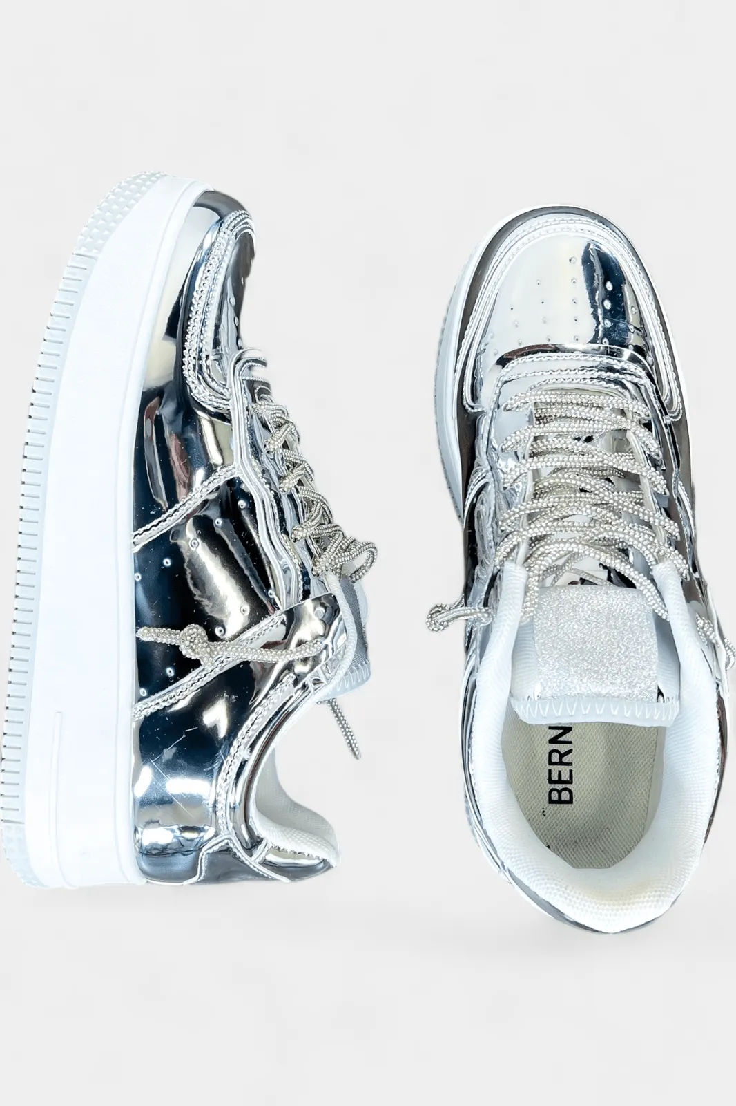 Silver Metallic Sneakers