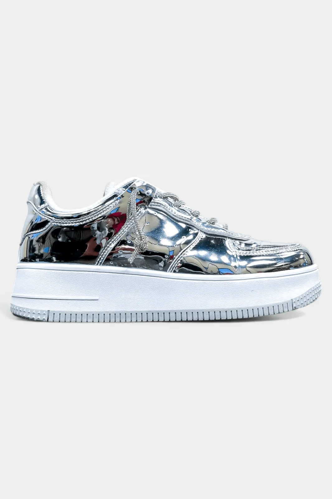 Silver Metallic Sneakers