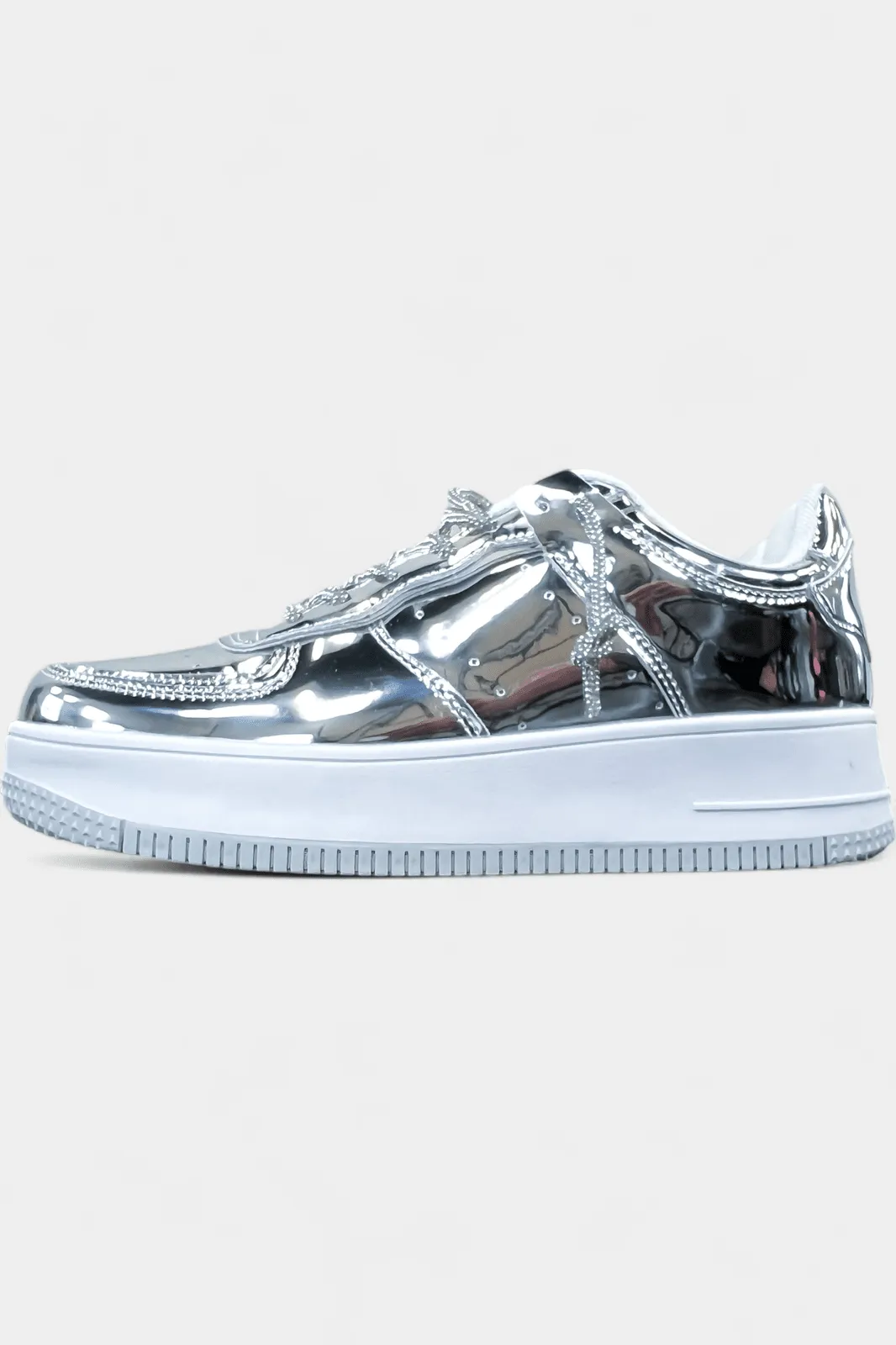 Silver Metallic Sneakers