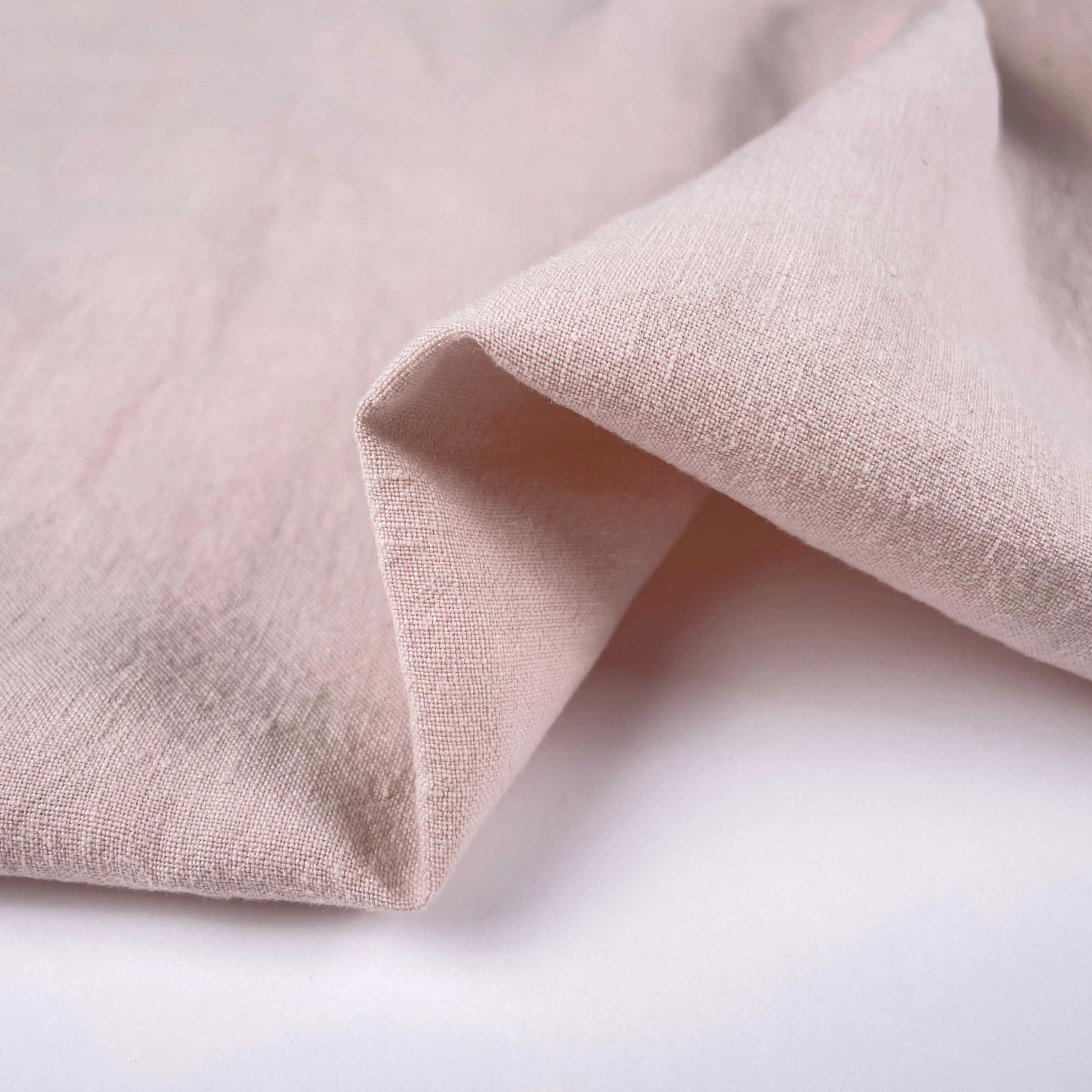 Soft Washed Lightweight Linen Fabric in Pink