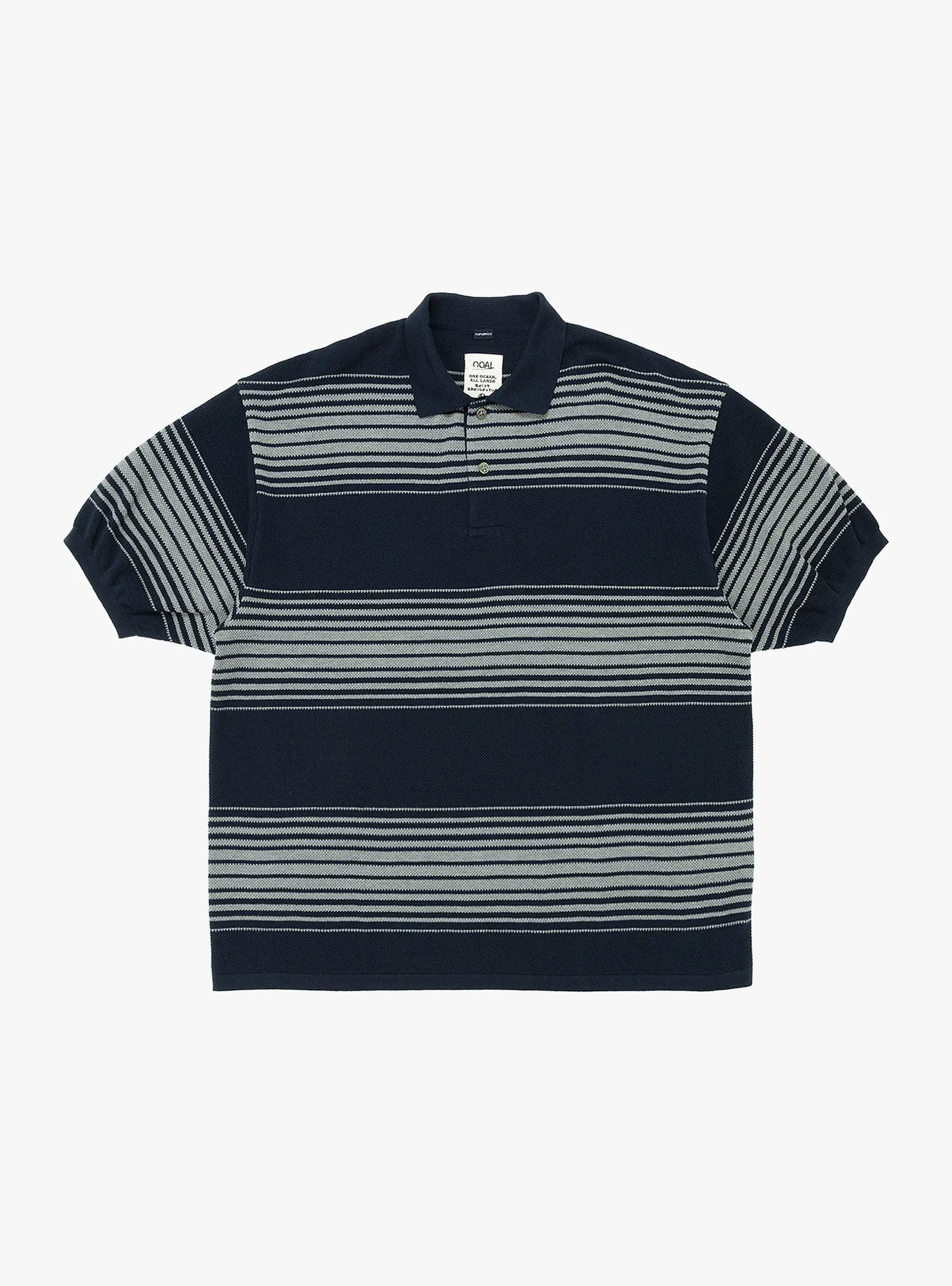 Stripe Polo Sweater Navy