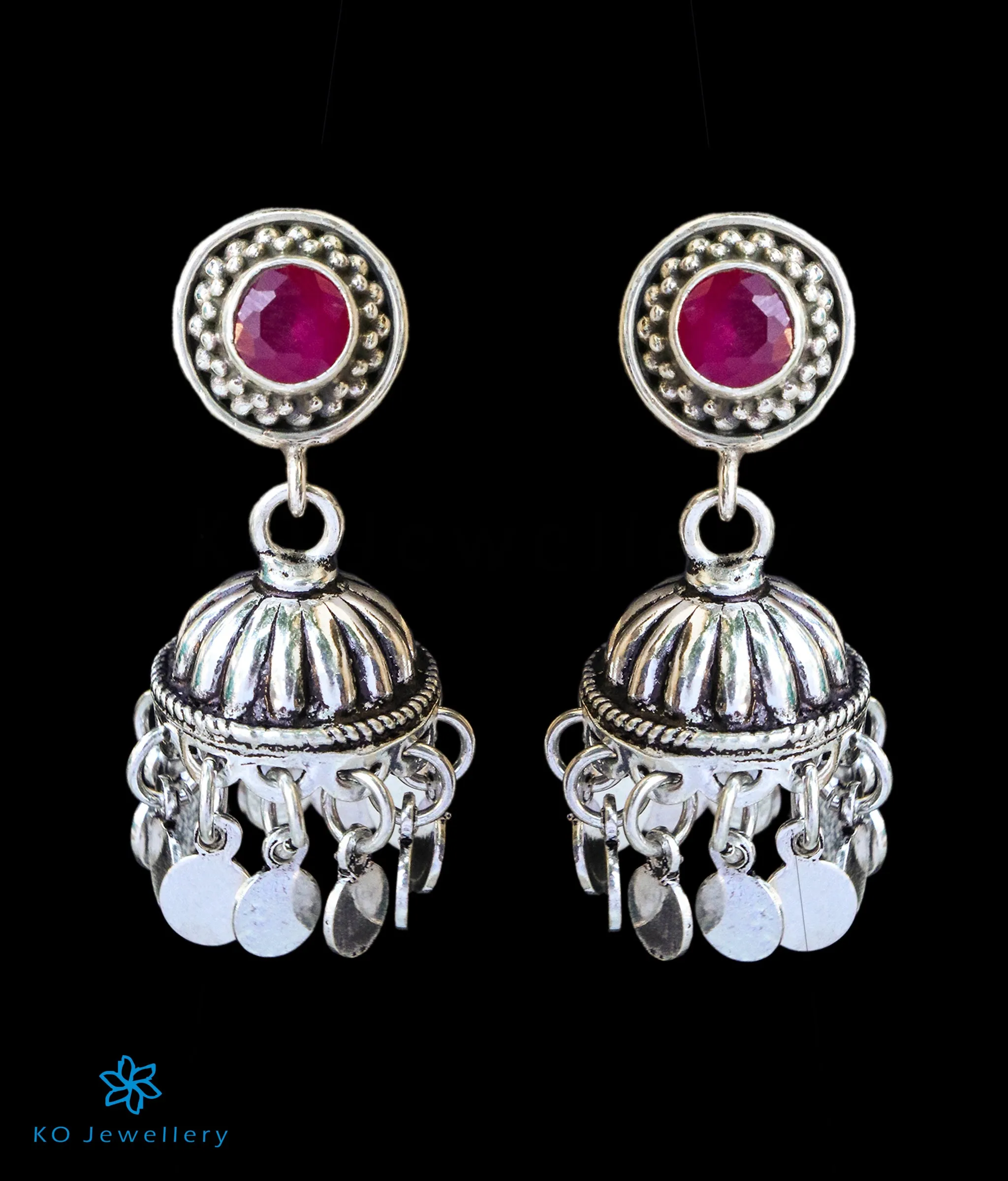 The Akira Silver Antique Jhumkas