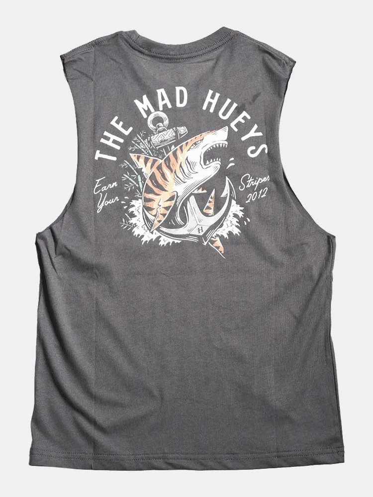 The Mad Hueys Earn Your Stripes Youth Muscle - Charcoal