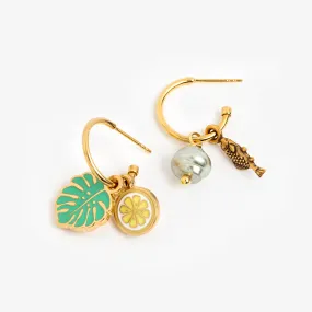 Tropical Hoop Earrings II