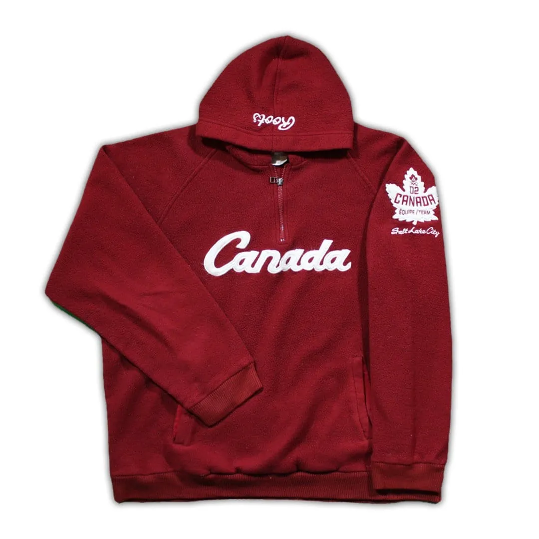 Vintage '02 Roots Canada Fleece 1/4 Zip Hoodie