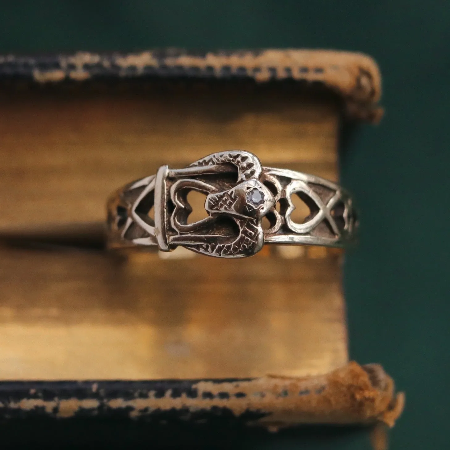 Vintage | Adelaide Snake Head Buckle Ring