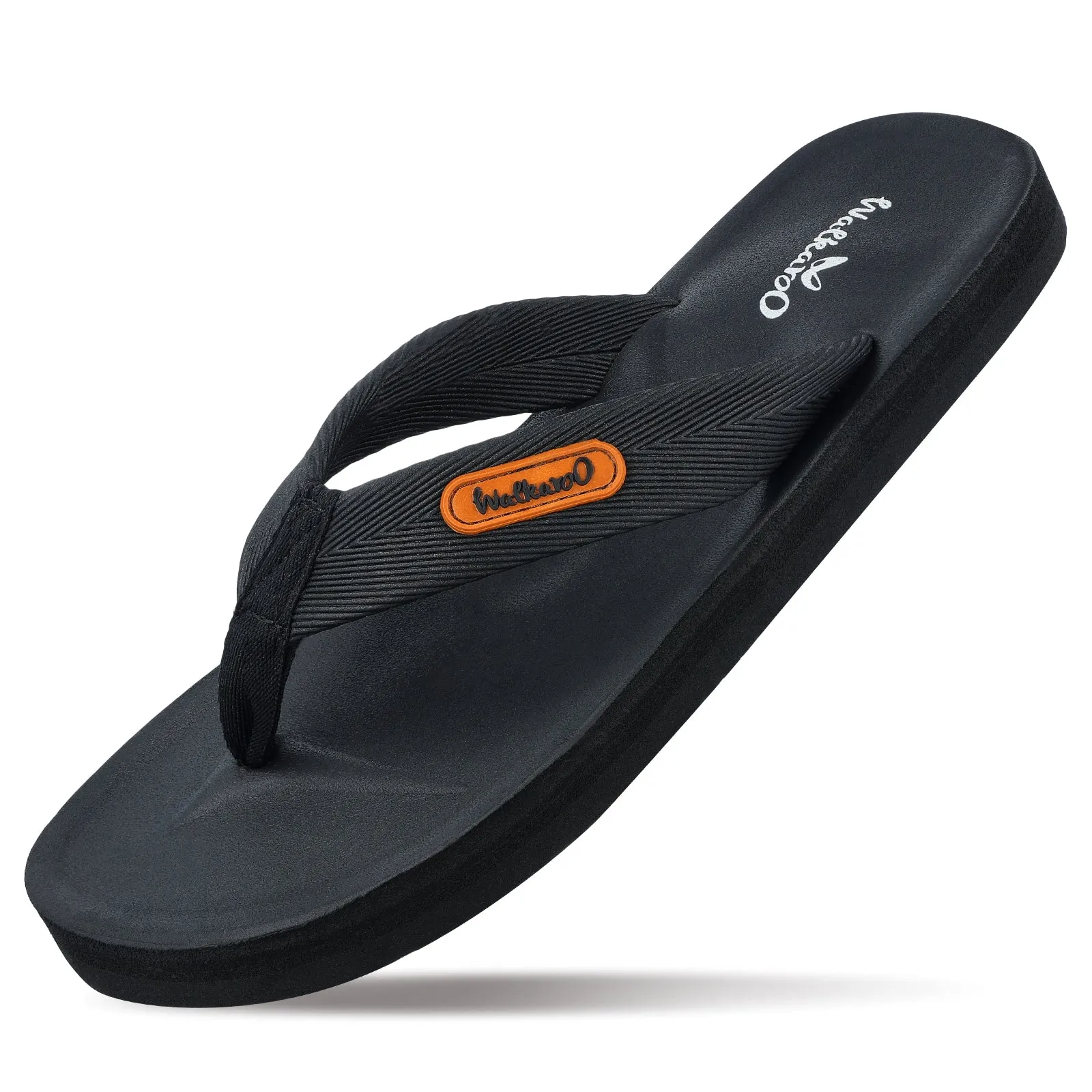 Walkaroo Gents Flip Flop Thong  - WC4228 Black