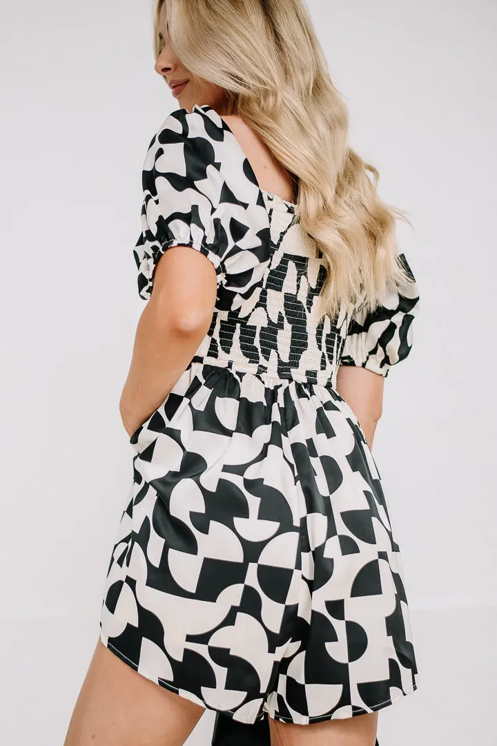 With The Chit Chat Printed Romper