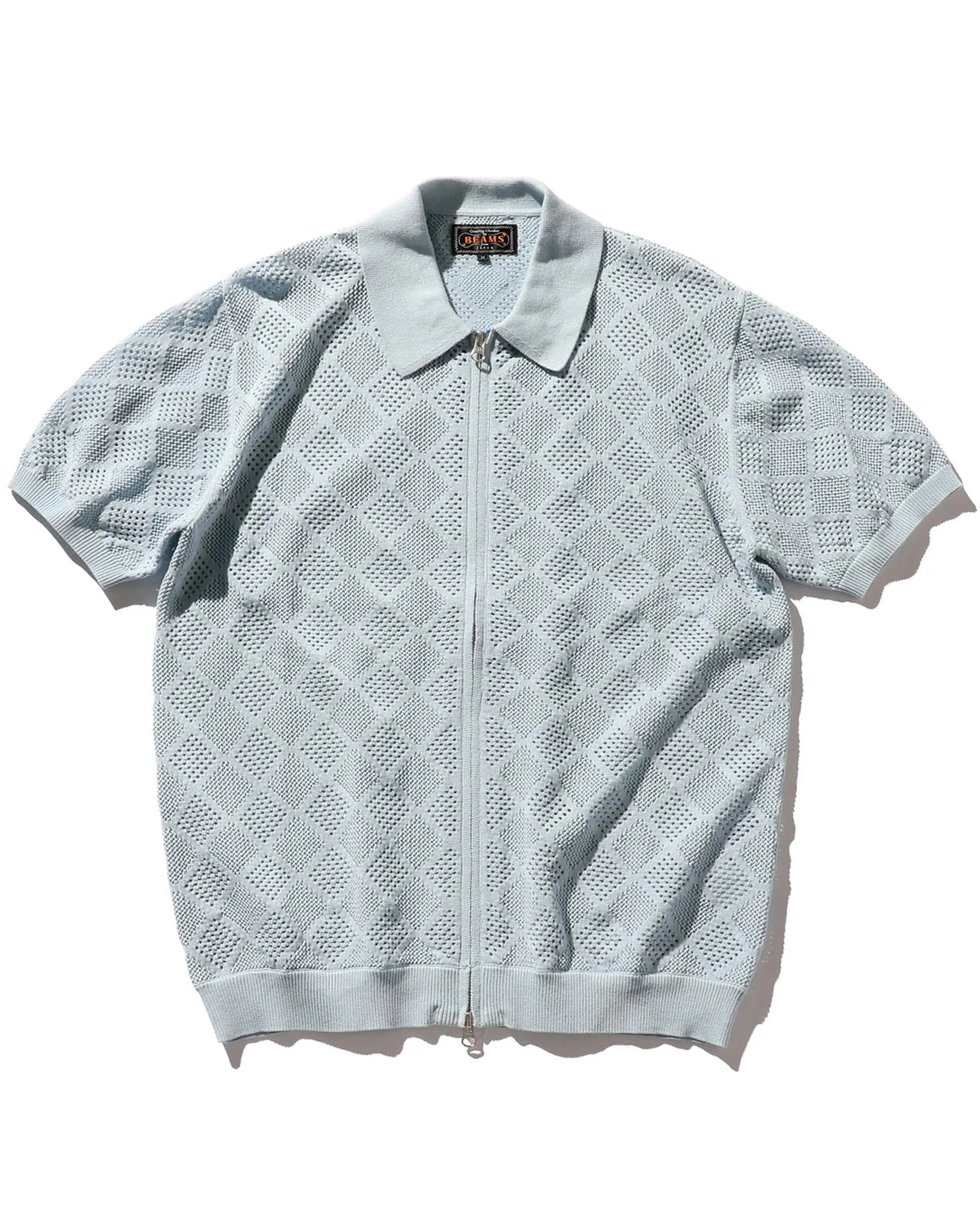 Zip Knit Polo Mesh